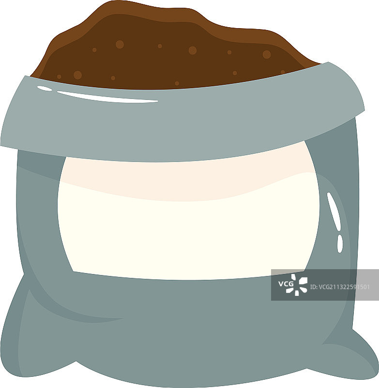 肥料袋园艺扁平风格图标图片素材