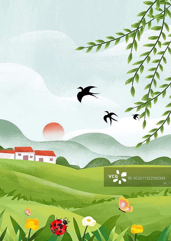 春天户外风景图片素材