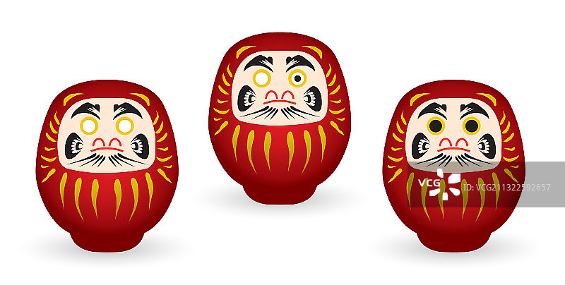 日本达摩不倒翁简约图标图片素材