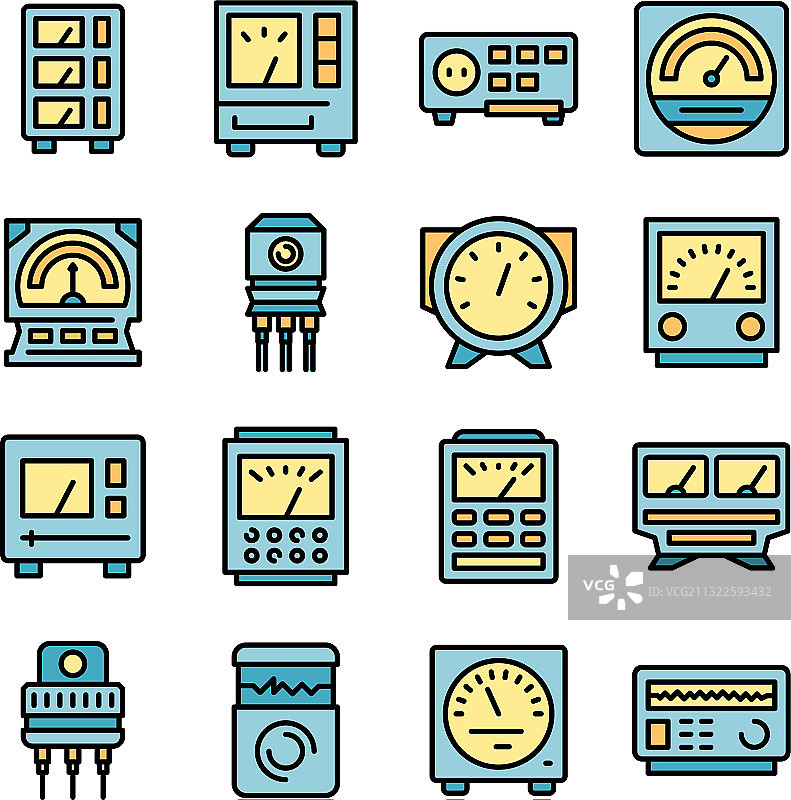 稳压器图标扁平化设计图片素材