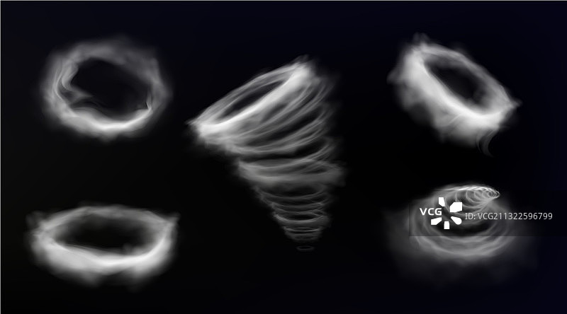 烟雾圆圈风暴漩涡雾霾圆形框架图片素材