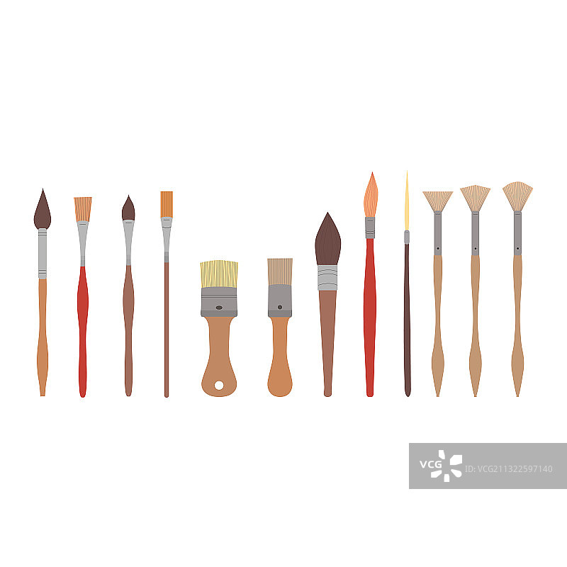 绘画工具套装画笔图片素材