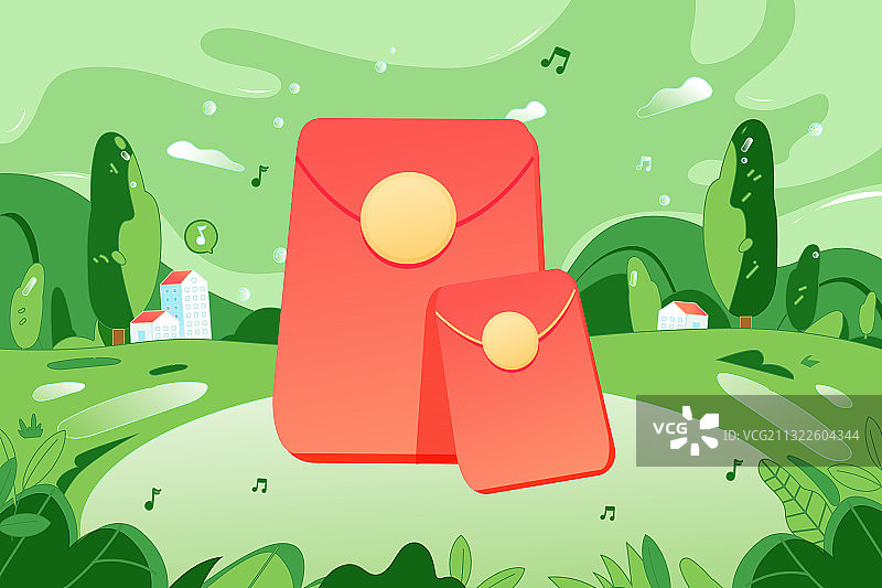 卡通五一劳动节维修家政清洁社区城市服务劳动电商红包矢量插画图片素材