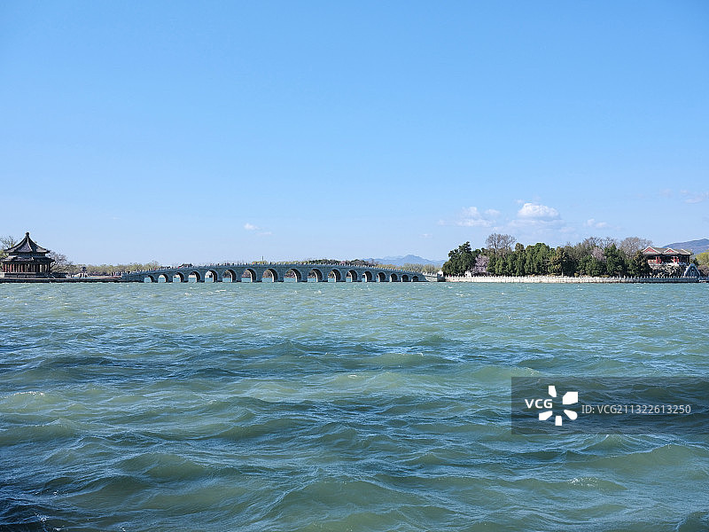 昆明湖碧波荡漾图片素材