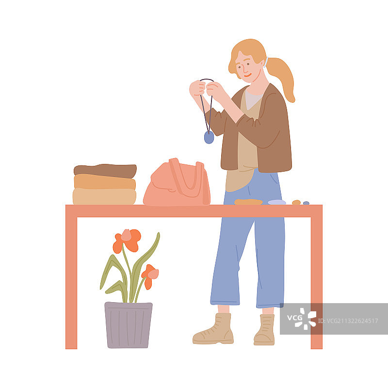 在交换派对上选择二手衣服的草图图片素材