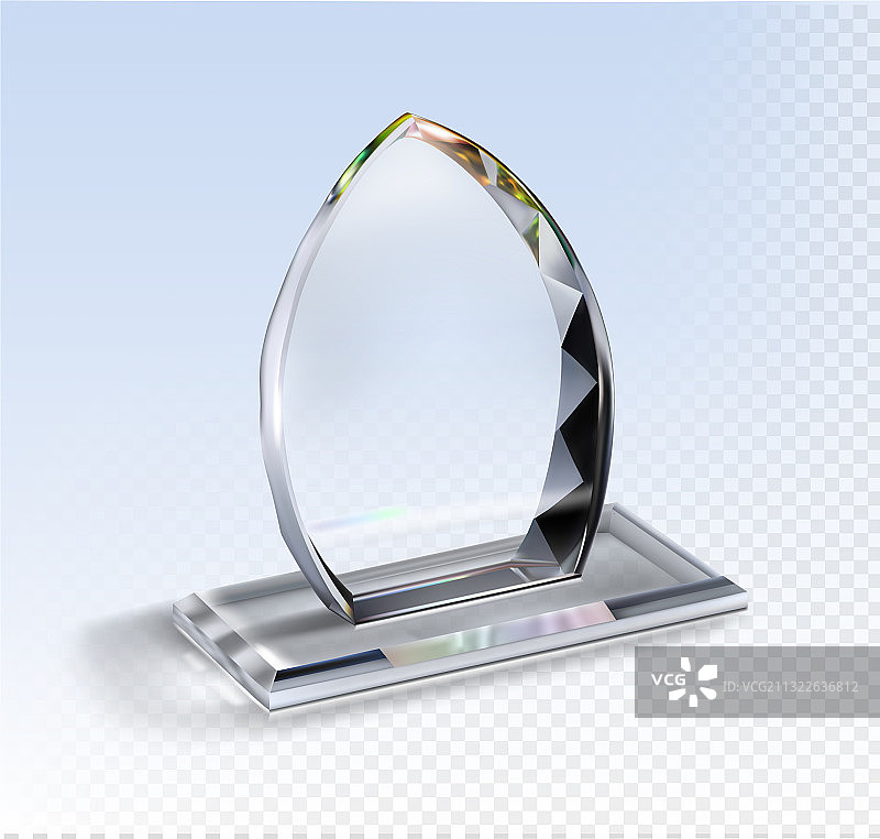 带高光的玻璃奖杯图片素材