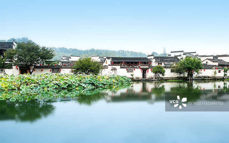 安徽宏村自然风景图片素材