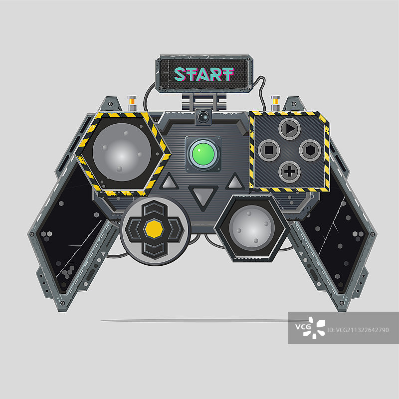 赛博朋克风格游戏手柄图片素材