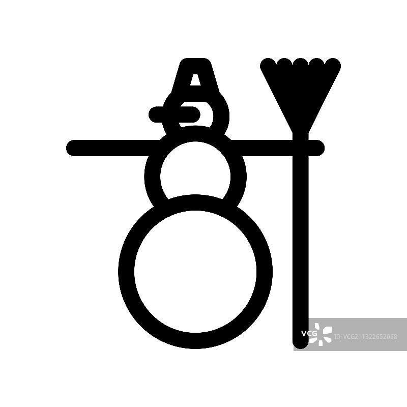 雪人轮廓图标图片素材