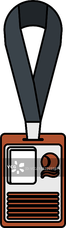 隔离的身份胸牌图标图片素材