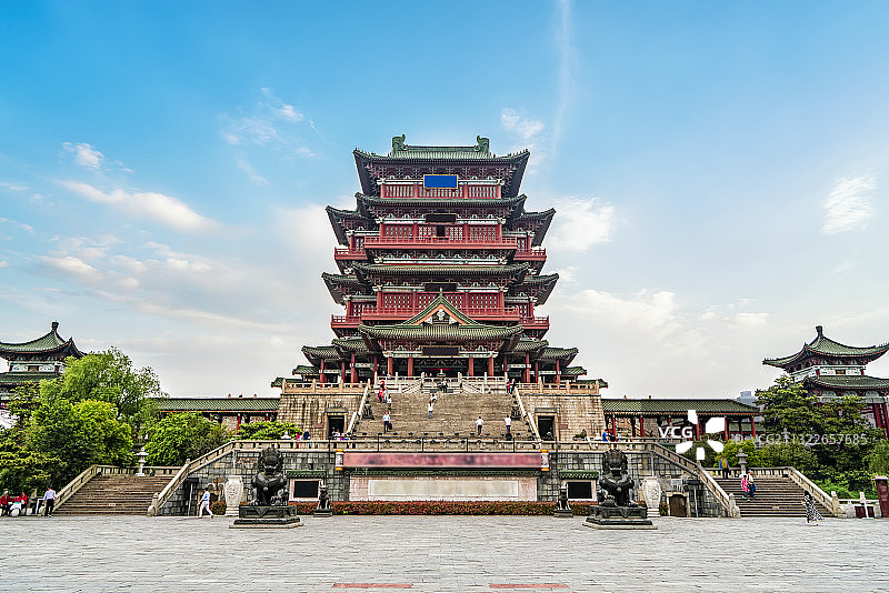 江西南昌滕王阁古建筑特写图片素材