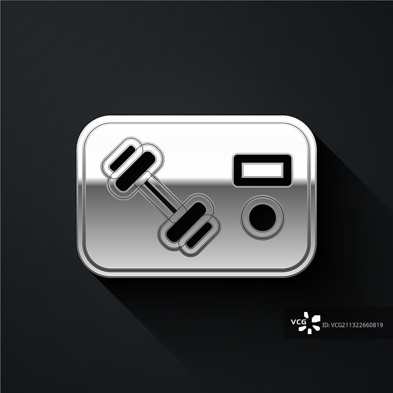 健身俱乐部银色健身卡图标图片素材