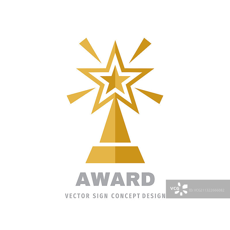获奖者奖杯标志设计星级图片素材