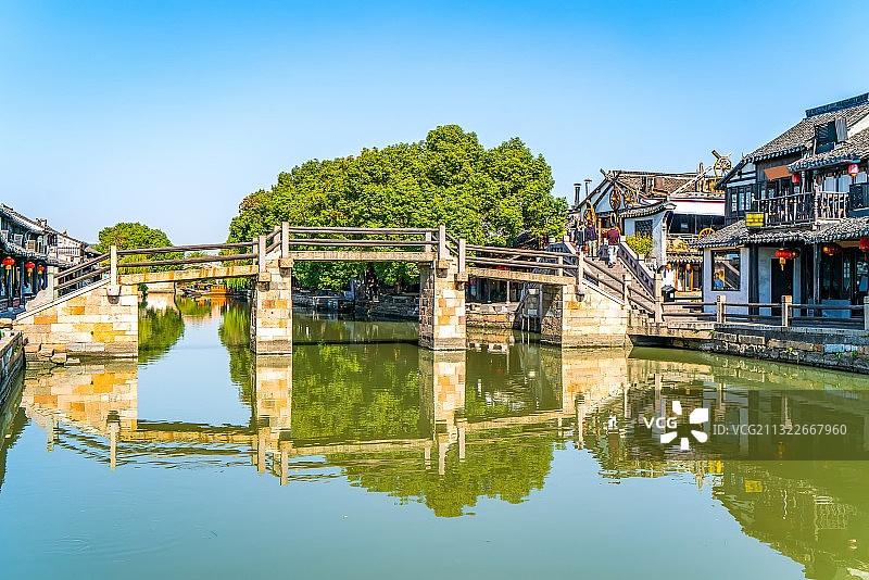 浙江嘉兴西塘古镇风光图片素材