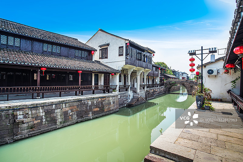 浙江嘉兴西塘古镇风光图片素材