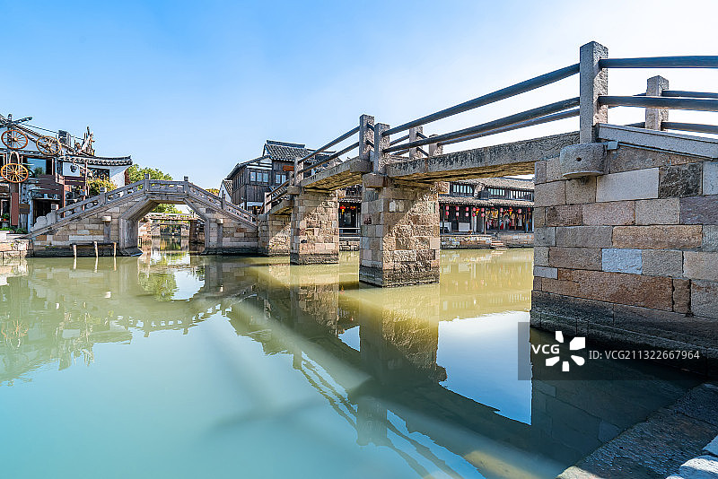 浙江嘉兴西塘古镇风光图片素材