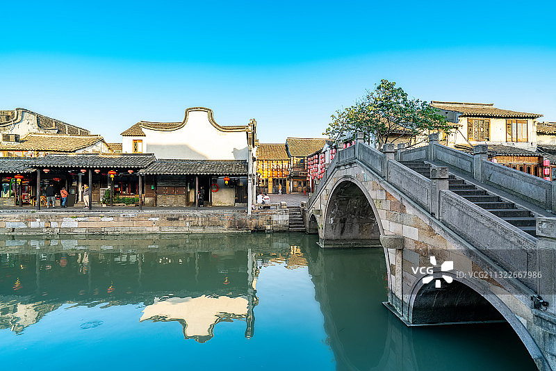 浙江嘉兴西塘古镇风光图片素材