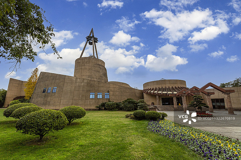 四川广汉三星堆博物馆第二展馆（青铜专馆）外景图片素材