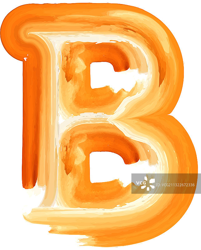 抽象油彩字母B图片素材