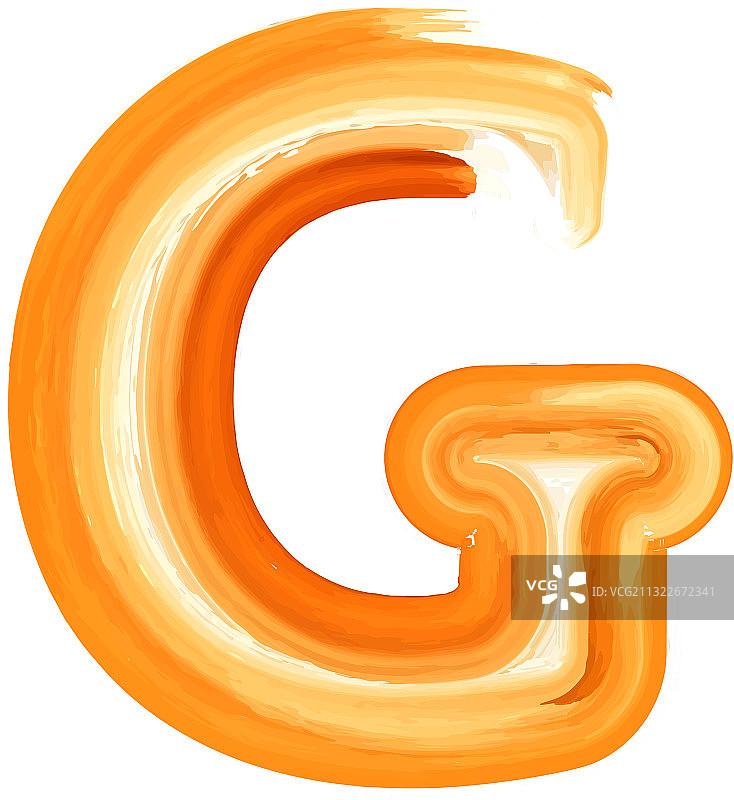 抽象油彩字母G图片素材