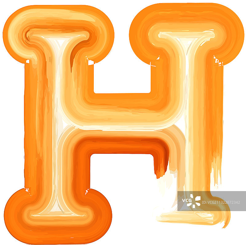 抽象油彩字母H图片素材