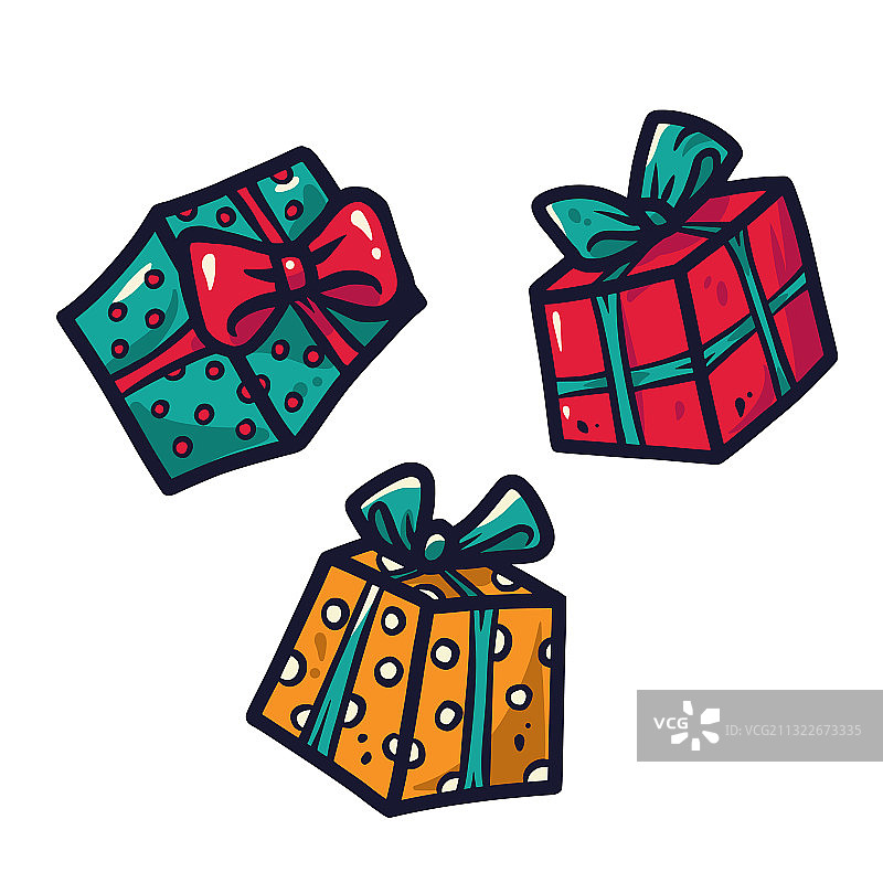 新年圣诞礼物套装图片素材