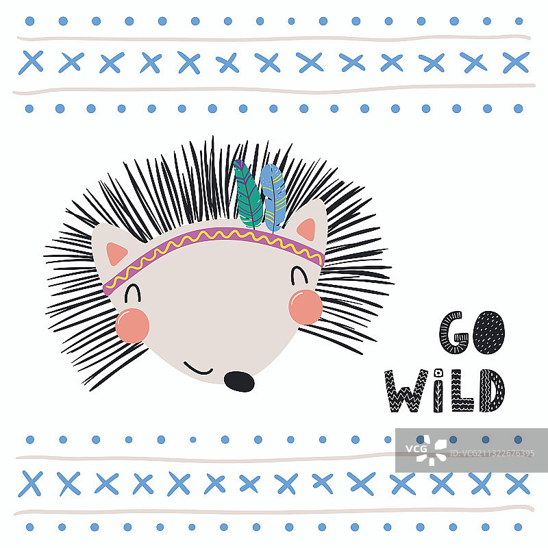 可爱部落刺猬图片素材