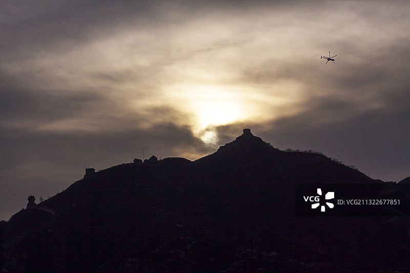 北京居庸关长城景区春天景象图片素材