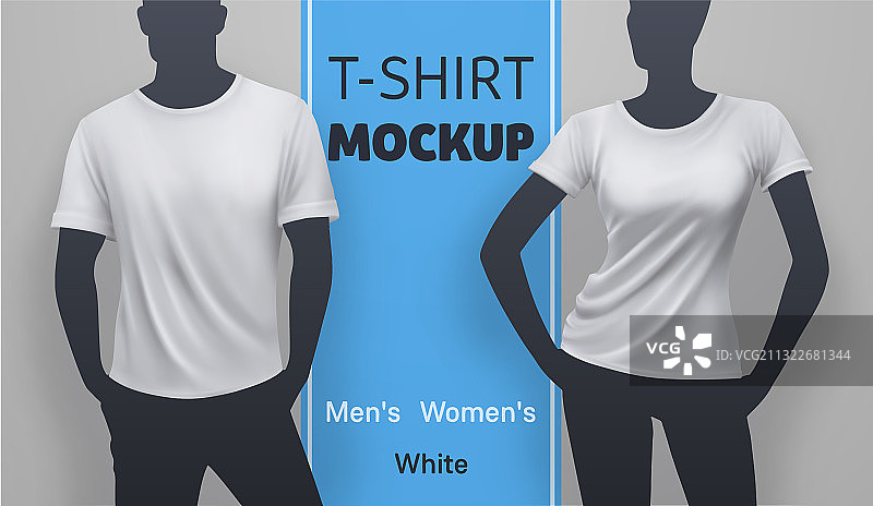 白色T恤样机图片素材