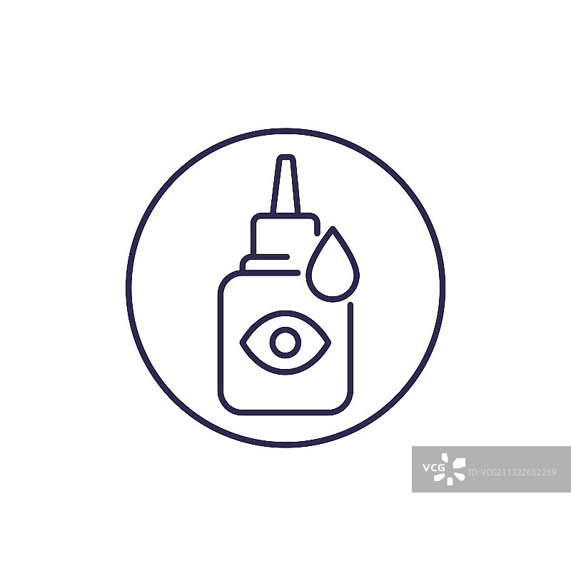 滴眼液瓶线性图标图片素材