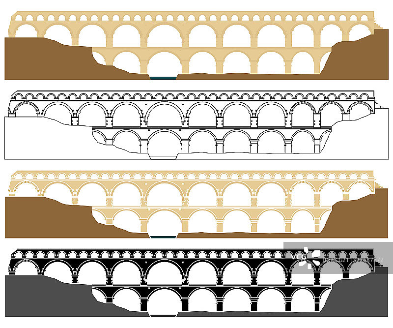 法国加尔桥图片素材