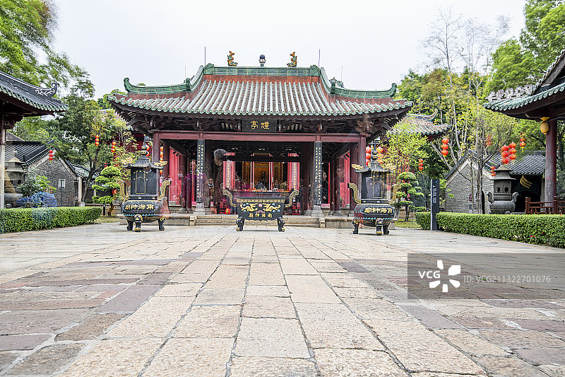 广州著名旅游景区南海神庙的礼亭图片素材