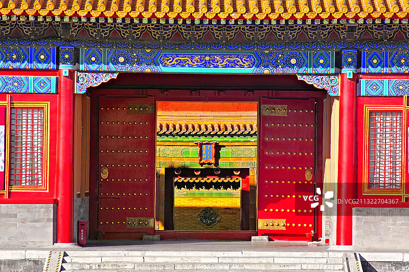 故宫里乾清宫的月华门与对面的遵义门图片素材