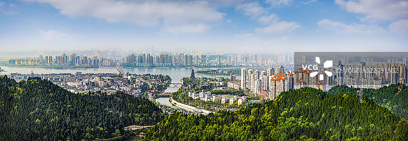 川中明珠-全景遂宁图片素材