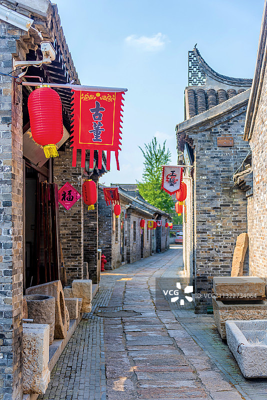 中国江苏泰州姜堰古罗塘旅游文化景区图片素材