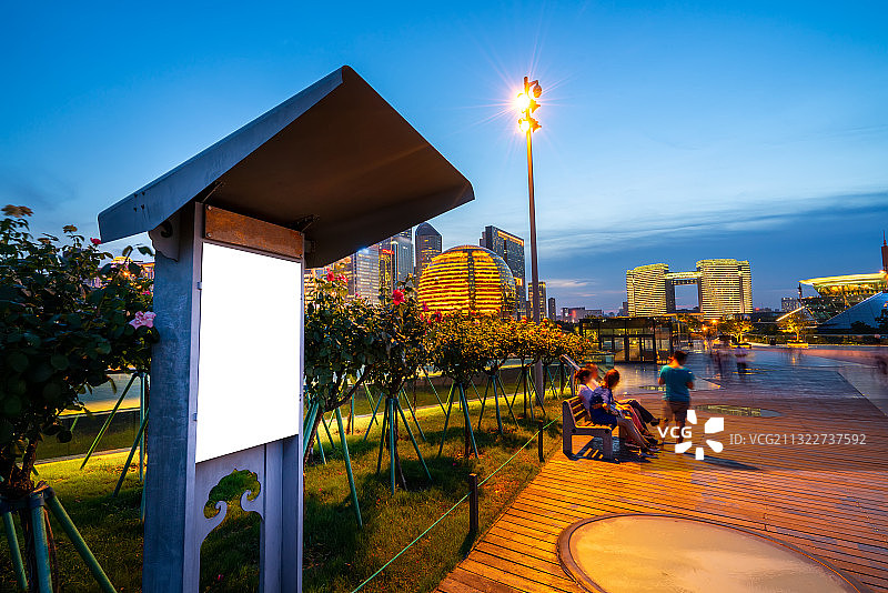 杭州钱江新城建筑景观图片素材