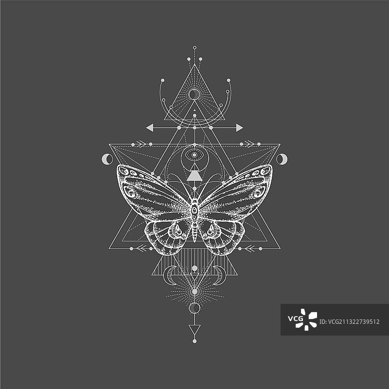 蝴蝶与神圣的象征图片素材