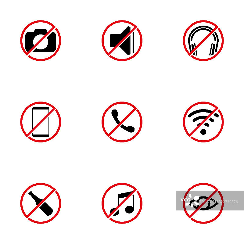 禁止标志主题图标图片素材