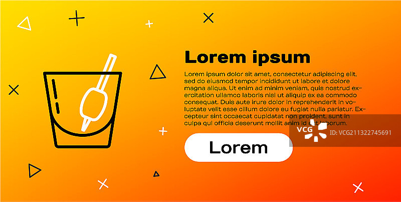 线条鸡尾酒血腥玛丽图标图片素材