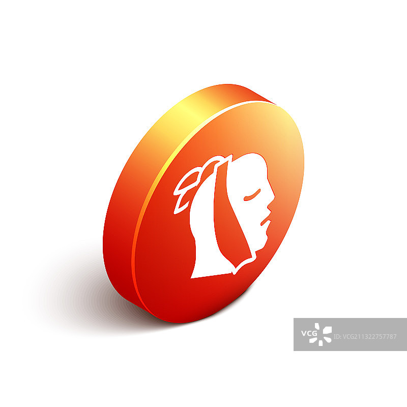 2.5D牙痛图标，隔离于白色背景图片素材