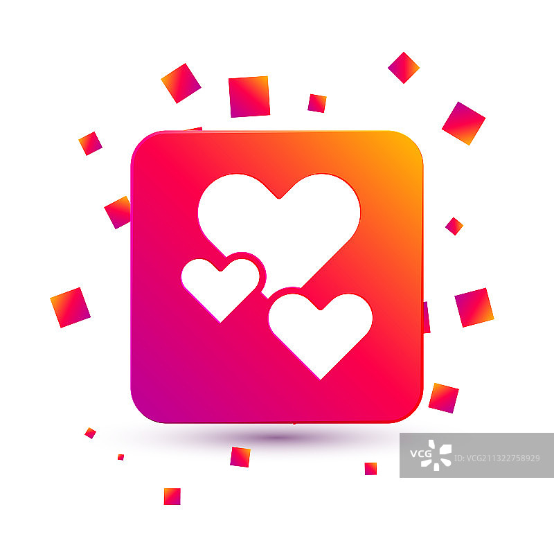 白色心形图标，白色背景图片素材