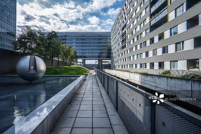 环境优美的奥地利维也纳国际城（联合国机构驻地）图片素材