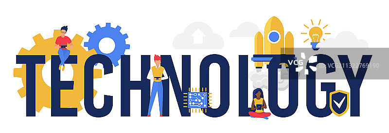 科技词汇概念卡通创新理念图片素材