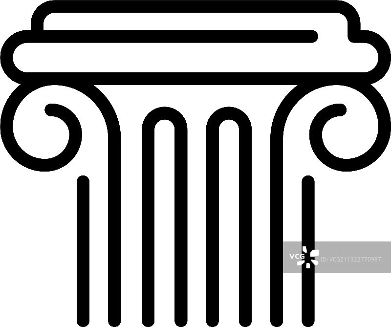 古希腊柱子轮廓图标图片素材