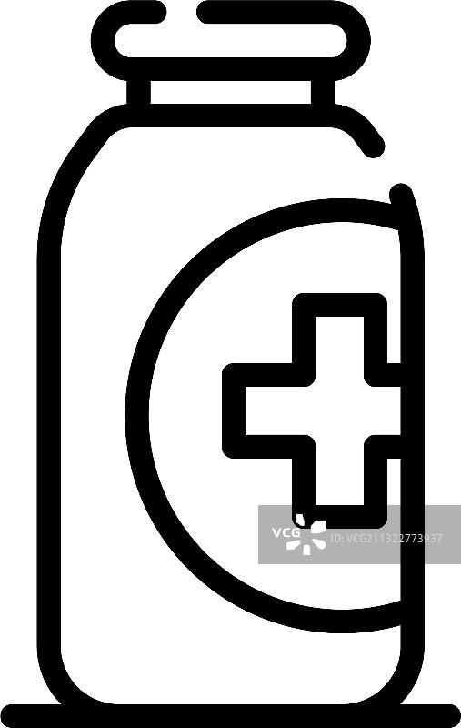 药瓶轮廓风格图标图片素材
