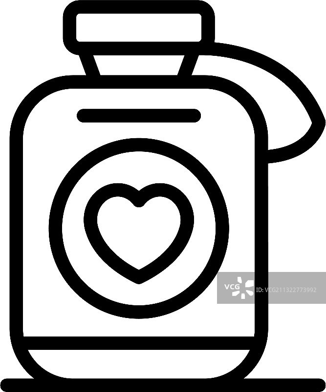 心脏药物图标轮廓样式图片素材