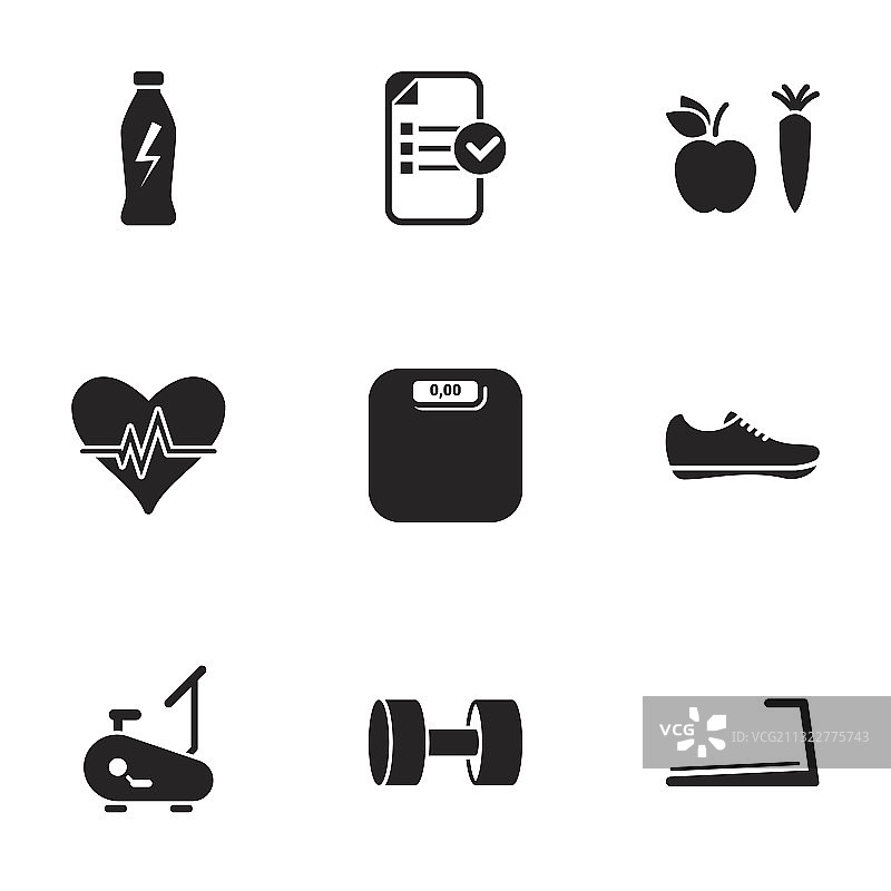 健身白色背景图片素材