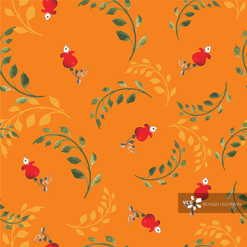 手绘荷包牡丹花图片素材