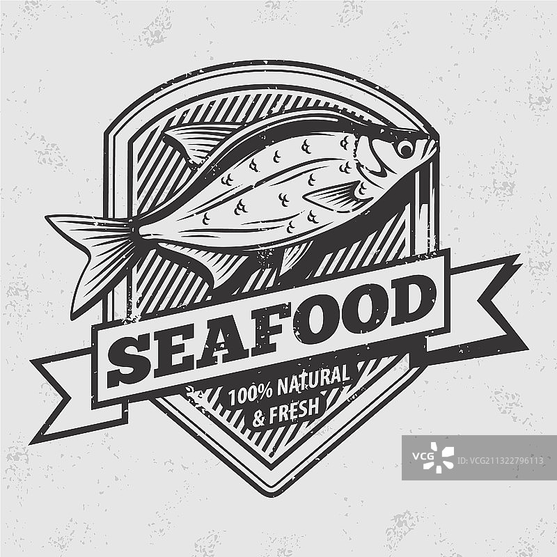 以鲷鱼为主题的海鲜设计理念图片素材