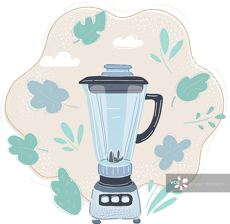 手绘料理机图片素材